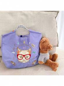 New Embroidered Canvas Cute & Fashion Handbag, Lightweight Women's Shoulder Bag, Crossbody Tote Bag, Canvas Tote Bag, Autumn/Winter