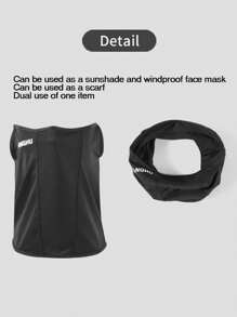 1 pieza Máscara facial de protección solar para hombres para colgar en la oreja, máscara facial de seda de hielo para golf al aire libre, protección solar para el cuello para pesca, ciclismo, motocicleta, máscara facial transpirable con malla para colgar en la oreja, máscara ligera y de secado rápido para esquí para hombres - Multicolor - Ver 6