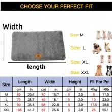 1pc Plush Thick & Enlarged Rectangular Pet Mat, Dog Bed, Cat Bed, Washable, Dirt-Resistant, Wear-Resistant, Soft & Comfortable, Suitable For Medium & Large Dogs And Cats, High-Quality Dog/Cat Bed, Multi-Season, Multiple Colors Available