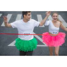 Tutu Skirts For Women Women's Classic Vintage 5-Layered Tulle 5k,10k Running Tutu Skirt White Tutu For Women - 玫紅色 - 查看 5