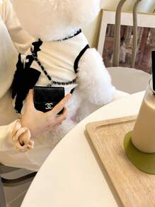 1 件经典黑白宠物连衣裙，轻便夏季连衣裙，适合中小型宠物