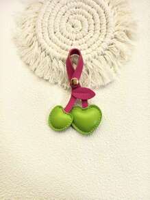 1pc Creative Cherry Keychain Women Colorblock Cute Charm Bag Pendant Gift Bridesmaid Gifts - Multicolor - View 6