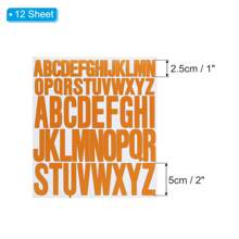 Letter Stickers, 12 Sheets Self Adhesive Alphabet Sticker Vinyl Letter Decals For Mailbox Window Door Cap Decorations