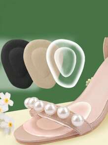 1 Pair Unisex Transparent Silicone Heel & Forefoot Cushion Pad For Comfy & Fashionable Shoe Insert