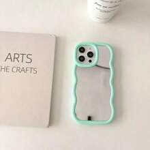 镜面 1 件糖果波浪丝滑光泽时尚手机壳兼容 16/Redmi Note 11 4G/Galaxy A55/Infinix Note 30/ Moto E30 防水防震防摔防刮 - 黑色 - 查看 3