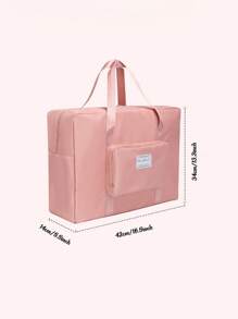 1pc Personalized Multifunctional Travel Bag, Large Capacity Portable Gym Bag With Embroidered Letters, Foldable Handbag Carry-On Luggage Bag, Outdoor Yoga Tote Storage Bag, Suitable For Daily Use And Great Gift For Family, Friends, Boyfriend/Girlfriend, Christmas, Valentine's Day, Birthday - Multicolor - View 5