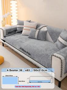 1pc Chenille Jacquard Sofa Cover , Couch Protector For Four Seasons, Universal Furniture Cover For Bedroom, Office, Living Room Home Decor Gifts Birthday Graduation - Multicolor - View 57