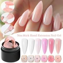 Mtssii 4pcs 8ML Non Stick Hand Extension Gel Nail Polish Set For 3D Shaping Nail Art Solid Milky Jelly Pink Hard Gel For Fake Nail Carving Flower Nail Art Acrylic Gel Varnish Rhinestone Glue Gel Easy To Operate Manicure Kit For Home And Slaon Nails - 彩色 - 查看 6