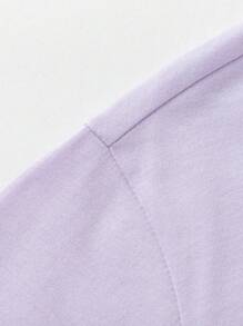 Balabala Girls' Short-Sleeve T-Shirt, 2025 Summer Quick-Dry Top - Pink Purple - View 3