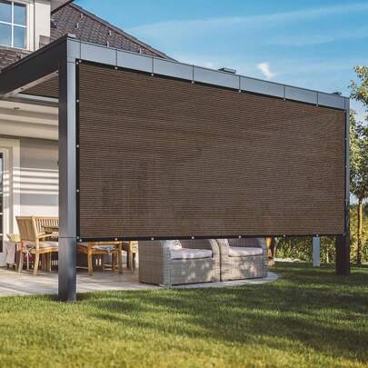 1pc Anti-Tear Sunshade Net, Reinforced Edge Protection, Sun Shade Cloth, Dense Shading Heat Insulation Net, Shading Cloth, Sun And Snow Protecting For Balcony, Courtyard, RV Camping, Privacy Decor Fence