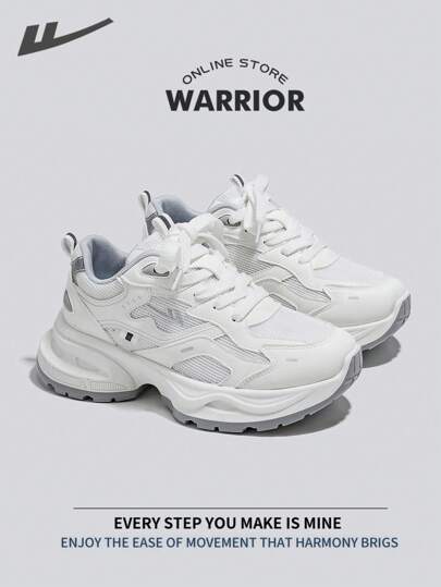 WARRIOR Warrior Fashionable Retro Sports Shoes For WomenSpring And SummerLightweightComfortableBreathableRunning ShoesModest StyleCasual Yet SleeksneakersApplicable Throughout The Yearwear-ResistingAll-Day WearTraining SneakersLittle White Shoes