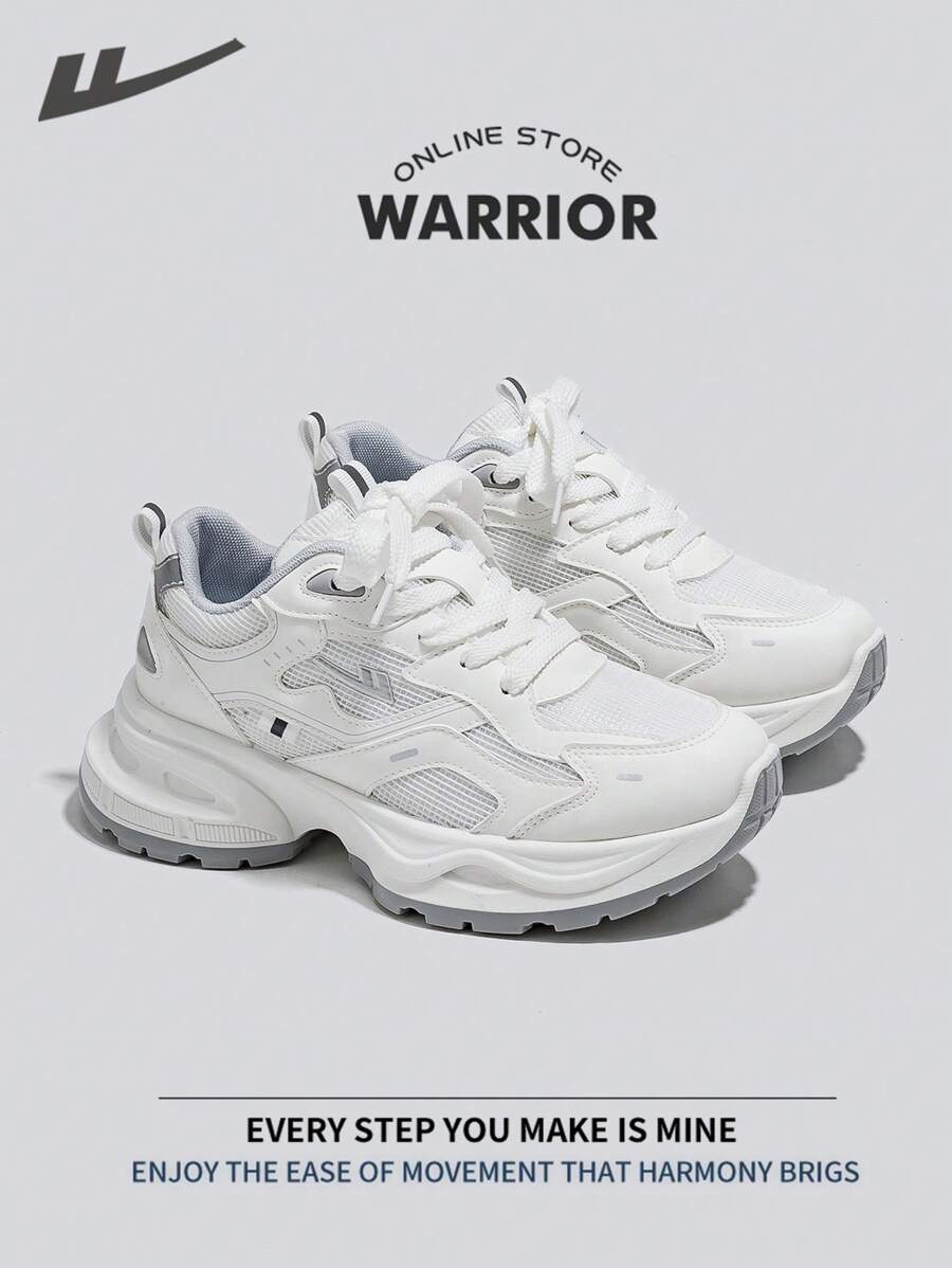 WARRIOR Warrior Fashionable Retro Sports Shoes For Women Spring And Summer Lightweight Comfortable Breathable Running Shoes Modest Style Casual Sneakers Applicable Throughout The Yearwear-Resisting All-Day Wear Training Sneakers Little White Shoes