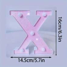 1 chiếc đèn chữ màu hồng, đèn trang trí ngày Valentine và Ngày của Mẹ, đèn chữ hình hoa phát sáng, ánh sáng trắng ấm, dùng pin, thích hợp trang trí ngày Valentine, tiệc sinh nhật, phòng ngủ, đám cưới, cầu hôn, họp mặt gia đình, Giáng sinh, trang trí nhà hàng, trang trí bó hoa, trang trí hộp quà bánh sinh nhật và nhiều dịp khác. - Hồng - Xem 13