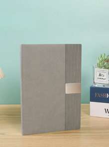 Customized A5 Vertical Striped Stitching Notebook, Premium Soft Leather, School/Business Meeting Gift Set, Corporate Culture Promotion & Grand Opening Commemorative Gift
