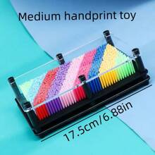 1pc 3D Changeable Plastic Prismatic 7-Color Finger Print Art Craft Desk Decoration