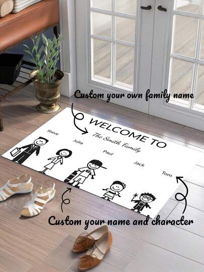 1 st Anpassad Kreativ Rolig Söt tecknad karaktär & namn Text Anti-halk Filt Golvmatta, Hemtextil Anpassad matta matta, Andas, Lätt, Tvättbar, Rolig, Söt, Kärlek, Bekväm, Anpassad, Unik, Personlig, Idealiska presenter till honom, Idealiska presenter till henne, Idealiska presenter till pojkvän, Idealiska presenter till pojkvän, Honom Gåvor till Flickvän, Hennes presenter, Familj Flickvän, pappa, familj, mamma, vänner, för årsdagar, för examen, för inflyttning, för bröllop, för födelsedagar, bil, soffa, te-rum, vardagsrum