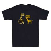 Wheelchair Humor For A Disability In A Wheelchair Gift Novelty 's T-Shirt NEW - Black - View 1