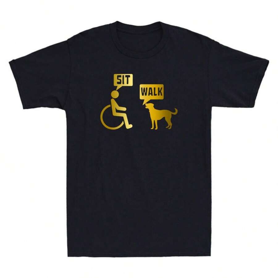 Wheelchair Humor For A Disability In A Wheelchair Gift Novelty 's T-Shirt NEW - Black - View 1