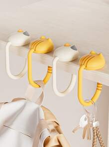 3M 1 szt. Wieszak na torby na biurko w kształcie kota, regulowany wieszak na plecaki studenckie, półka łazienkowa, wieszaki, wieszaki, obrazy ścienne, biały hak, czarny, samoprzylepne haki ścienne, wieszak na torebki, ozdoby ścienne, haki do ramek obrazów, rama obrazu ściennego, samoprzylepne haki ścienne, haki, haki ścienne, łazienka, uchwyt na ręczniki, haki, haki ścienne, haki, wieszak ścienny, wieszak na drzwi