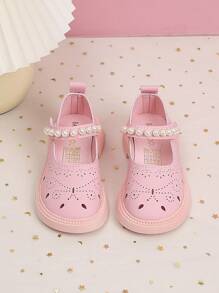 Chaussures de princesse pour filles, plates-formes souples décorées de perles à la mode pour petites filles, nouveau modèle pour le printemps et l'automne