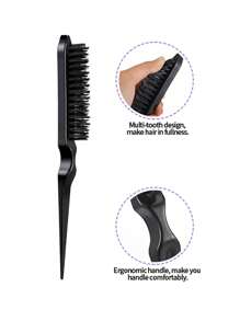 7 pièces/set Outils de coiffure, Set de peignes de coiffure, Bouteille de vaporisation transparente de 200 ml, Brosse à cheveux effilochée, Peigne à queue de rat, Brosse pour les bords et l'arrière pour le brossage, le peignage, le coiffage des cheveux pour les femmes, les voyages, l'extérieur, le sport, le bureau, l'école, accessoires capillaires