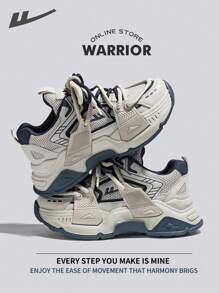 Warrior Spring And SummerLightweightComfortableBreathableRunning ShoesModest Style Casual Yet SleeksneakersApplicable Throughout The Yearwear-ResistingAll-Day WearTraining SneakersFashionable Retro Sports Shoes For Women - Gray/Blue - View 7