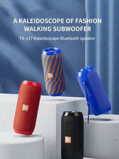 T&G TG-117 Portable Bluetooth Speaker With HD Microphone & Built-In Battery, Elegant Design, Support AUX, TF Card & USB Input, Suitable For Indoor Gathering, Outdoor Camping & Karaoke, TG117