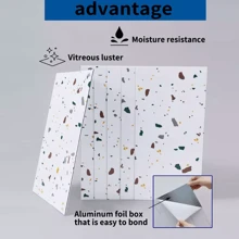 NetHong 10 Pack Self-Adhesive Marble Tiles Sticker Stick Wall Panels On Kitchen Bathroom Bedroom Room Decor