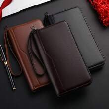 1 szt. Długi zamek błyskawiczny Duża pojemność Wieloslotowa torba kopertówka biznesowa Litchi Pattern, odpowiednia dla nastolatków Lato Casual Outdoor Sport lub wakacje Podróże lub prezenty na ukończenie szkoły lub akcesoria do sukienek urodzinowych