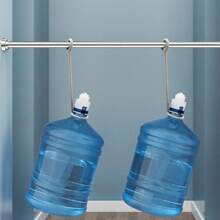 1 pièce Tringle à vêtements métallique réglable sans perçage, montée au mur. Convient pour la chambre, la salle de bain et la buanderie, avec embouts en plastique. Idéal pour suspendre les vêtements, les rideaux de douche, les accessoires de buanderie. Décoration moderne pour la maison. Tringle robuste, Porte-vêtements Décoration de salle de bain Décoration d'automne
