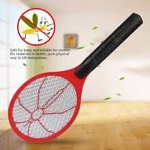 Raqueta Eléctrica Mata Mosquitos Recargable con Alta Eficiencia - Rojo - Ver 4