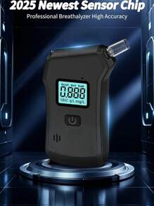 GREENWON Alkoholtester, aufgerüsteter tragbarer professioneller Atemalkoholtester mit hoher Genauigkeit mit LCD Digitalanzeige, persönlicher Atemalkoholtester für den Heimgebrauch mit 5 Mundstücken