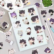 52Pcs Love And Deepspace Cat Dress Up Xavier Zayne Rafayel Ralayo Sylus Stickers Computer Phone Bicycle Sticker,School Supplies,Back To School - Multicolor - View 4