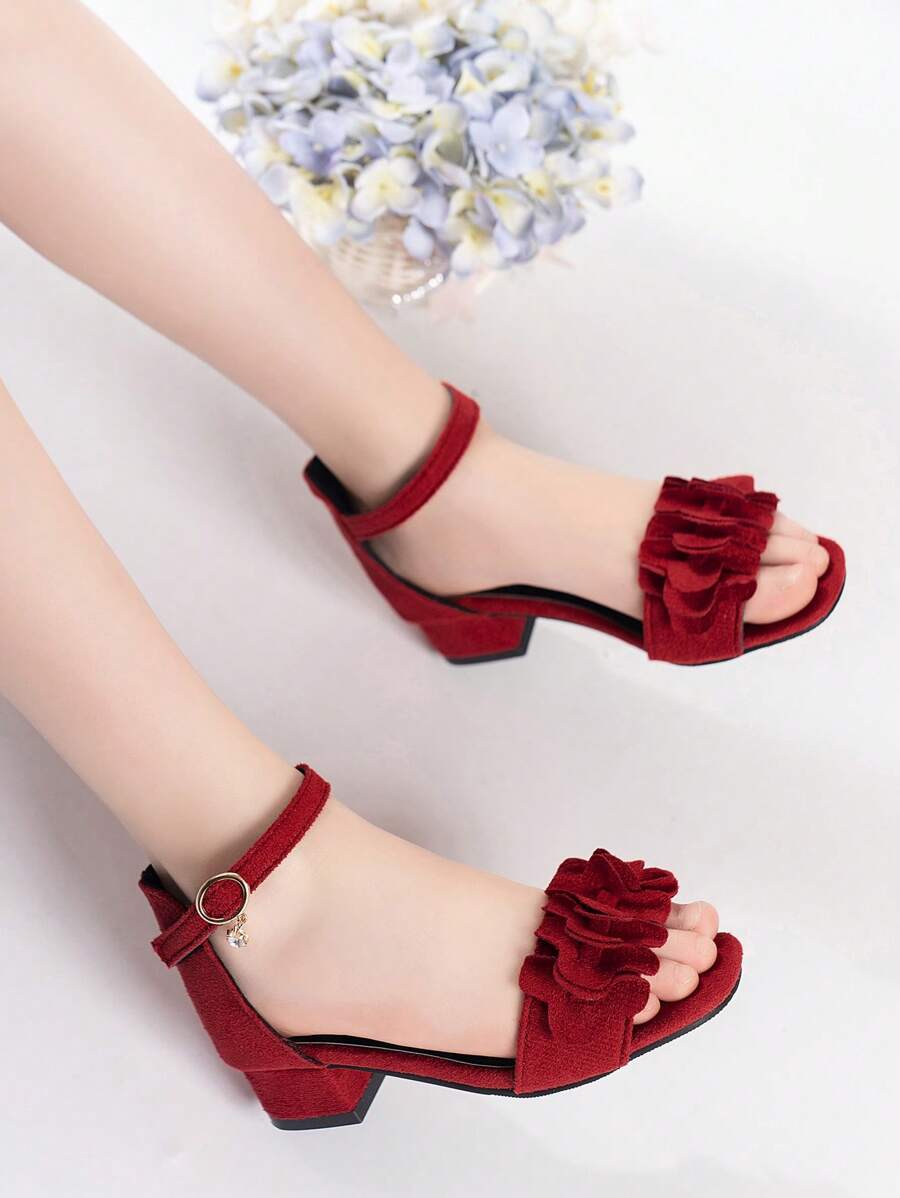 2026 New Children's High Heel Sandals, Fashionable High Heel Sandals, Pretty Girl's Choice, Sparkling Diamond Sandals, Bohemian Style, Perfectly Designed Sandals, Red High Heel Dance Sandals, High School & College Student Sandals