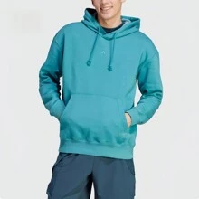 Adidas Sudadera deportiva informal con capucha de polar - Verde - Ver 4