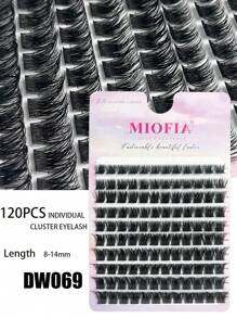 120 Cluster Mink Lashes D Curl 8-14mm Mix Tray DIY Lashes Cluster Individual Eyealsh Extension 3D Eyelash Volume Natural Dense Lashes Makeup At Home Or Daily Life