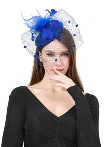 YBYR Fascinators Hats 20s 50s Hat Pillbox Hat The Jockey Club Tea Party Headwear With Veil For Girls And Women Halloween