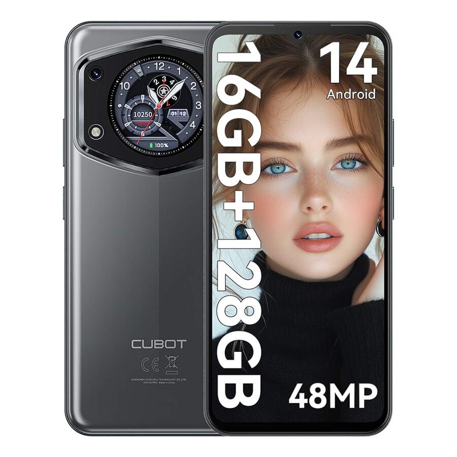 A30, Smartphone Android 14 , 6GB RAM+128GB ROM, Pantalla de 6.745 pulgadas a 90Hz, Batería de 5100mAh, Cámara de 48MP, Face ID - Gris - Ver 1