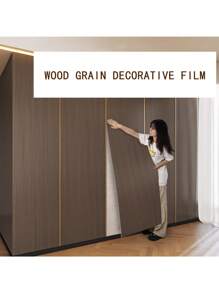 1 Roll Of Wood Grain Pattern Oil-Repellent And Water-Repellent Self-Adhesive Paper For Kitchen Countertops, Cabinets, Furniture Renovation, Wall Decoration And Tabletop Protection
