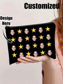 1 Túi đựng mỹ phẩm in hình theo yêu cầu, có thể in ảnh, tùy chỉnh ảnh bạn bè/gia đình/bản thân - Túi xách ảnh ghép cá nhân hóa - Quà tặng cho bạn gái/vợ, quà tặng ngày Valentine - Nhiều màu - Xem 11