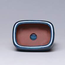 1/2Pcs Rectangle Ceramic Garden Planter Pots With Vent Design Easy To Survive For Windowsills Shelves Gardens And Patios - Royal Blue - View 7