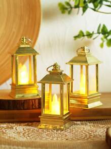 1/2/3个复古迷你灯笼灯，带电池，室内桌面装饰夜灯，迷你风灯，家居装饰迷你灯笼灯，卧室装饰灯，婚礼派对节日装饰灯 - 彩色 - 查看 5