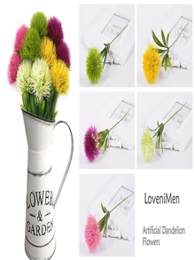 100/50/30/18/6/1 件假蒲公英花，人造植物塑料灌木丛装饰假茎户外室内家庭花园派对婚礼 DIY 种植填充装饰 - 彩色 - 查看 2