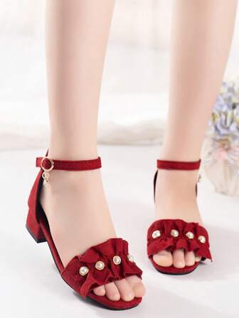 2025 New Children's Sandals, Fashion High-Heeled Sandals, Beautiful Girls' Choice, Girls Bright Diamond Sandals, Bohemian Style, Perfect Design Sandals, Red High-Heeled Dance Sandals, High School Sandals, College Students Sandals