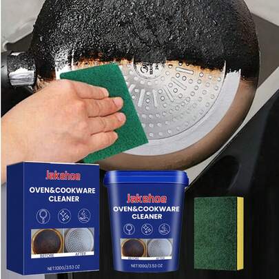 jakehoe 不锈钢清洁膏，厨房厨具除锈除臭清洁剂，适用于水龙头、门把手、浴室、水槽，高效除锈不伤金属（随机包装）
