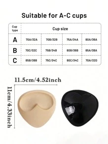 4 Pairs/2pairs/1Pair Of Bikini Swimsuit Underwear Triangle Sponge Self-Adhesive Thickened Chest Pad Insert, Swimsuit Bra Sponge Chest Pad Underwear Pad Small Chest Increase Together, Removable Sponge Pad Triangle Chest Pad Without Trace Invisible