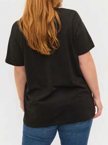 Sky King Oversize Women T-Shirt For Women Plus Size Airplane Beebo Counterculture Hijack Richard Russell - 黑色 - 查看 3