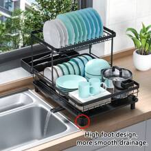 E-MANIS Escurreplatos, escurreplatos con placa escurridora y boquilla giratoria 270°, escurreplatos con cubiertos y portavasos