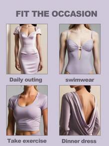 4 Pairs/2pairs/1Pair Of Bikini Swimsuit Underwear Triangle Sponge Self-Adhesive Thickened Chest Pad Insert, Swimsuit Bra Sponge Chest Pad Underwear Pad Small Chest Increase Together, Removable Sponge Pad Triangle Chest Pad Without Trace Invisible