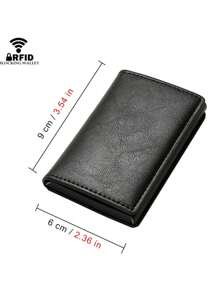 1pc Men's Minimalist Ultra-Thin Blocking Wallet Coin Purse Card Holder Aluminum Alloy With Side Push Function Suitable For ID Driver's License Gift For Thanksgiving Christmas Valentine's Day For Men Wallet Mini Wallet Purse Wallet Rfid Wallet Card Wallet